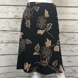 Talbots Petites Floral Fit and Flare Skirt